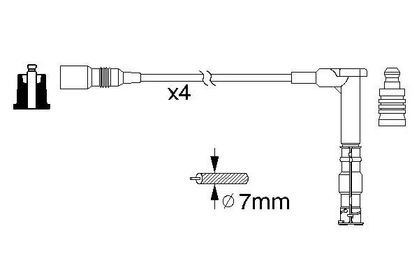 Mercedes W202 C M111 Spark Plug Cable | BOSCH 0986356351