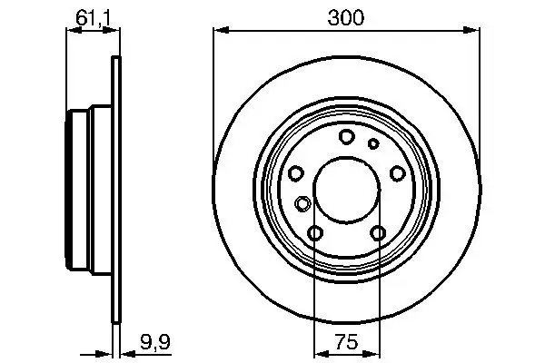 BMW E34 518i Fren Diski Arka | BOSCH 0986478321