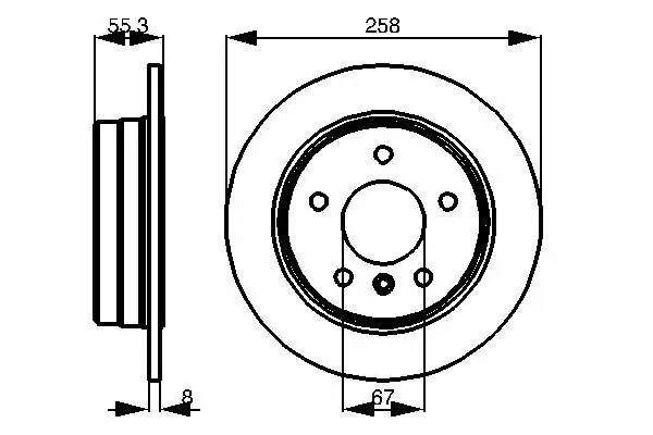 Mercedes W168 A 210 Evolution Fren Diski Arka | BOSCH 0986478475