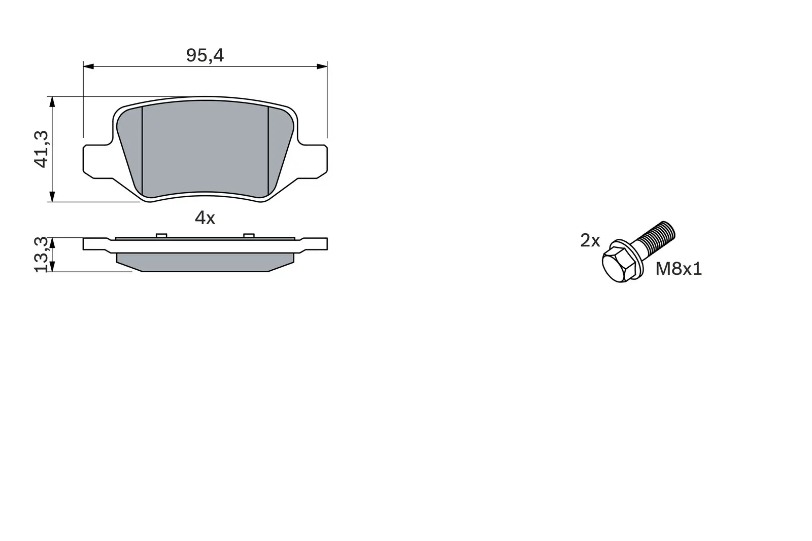 Mercedes W245 B 150 Brake Brake Pad Rear | BOSCH 0986494023