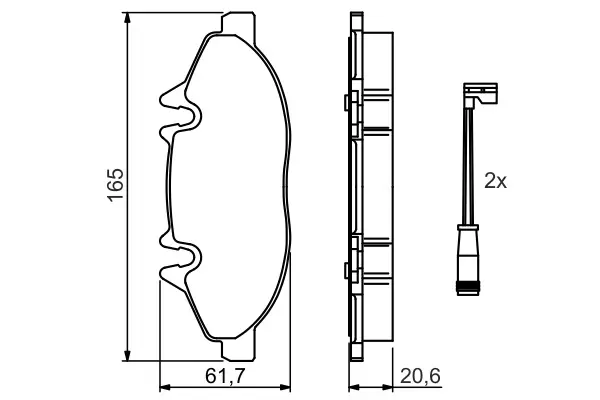 Mercedes W639 Vito 109CDI Brake Brake Pad Front | BOSCH 0986494081