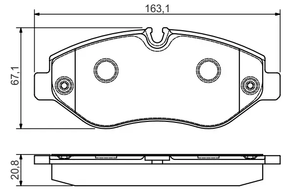 Mercedes W639 Vito 109CDI Brake Brake Pad Front | BOSCH 0986495098
