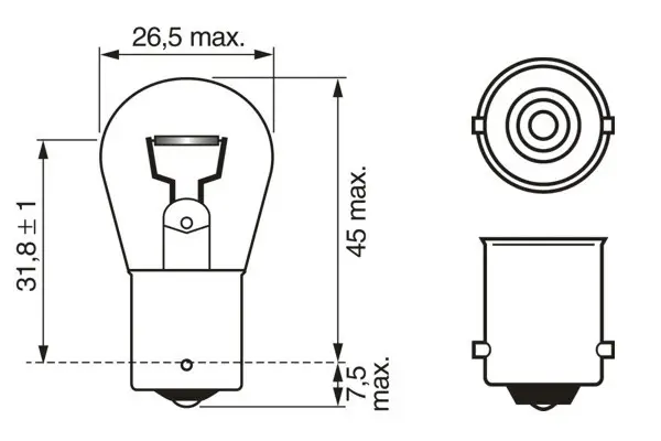 BMW F31 3 Serisi Fren Lambası Ampulü | BOSCH 1987302201