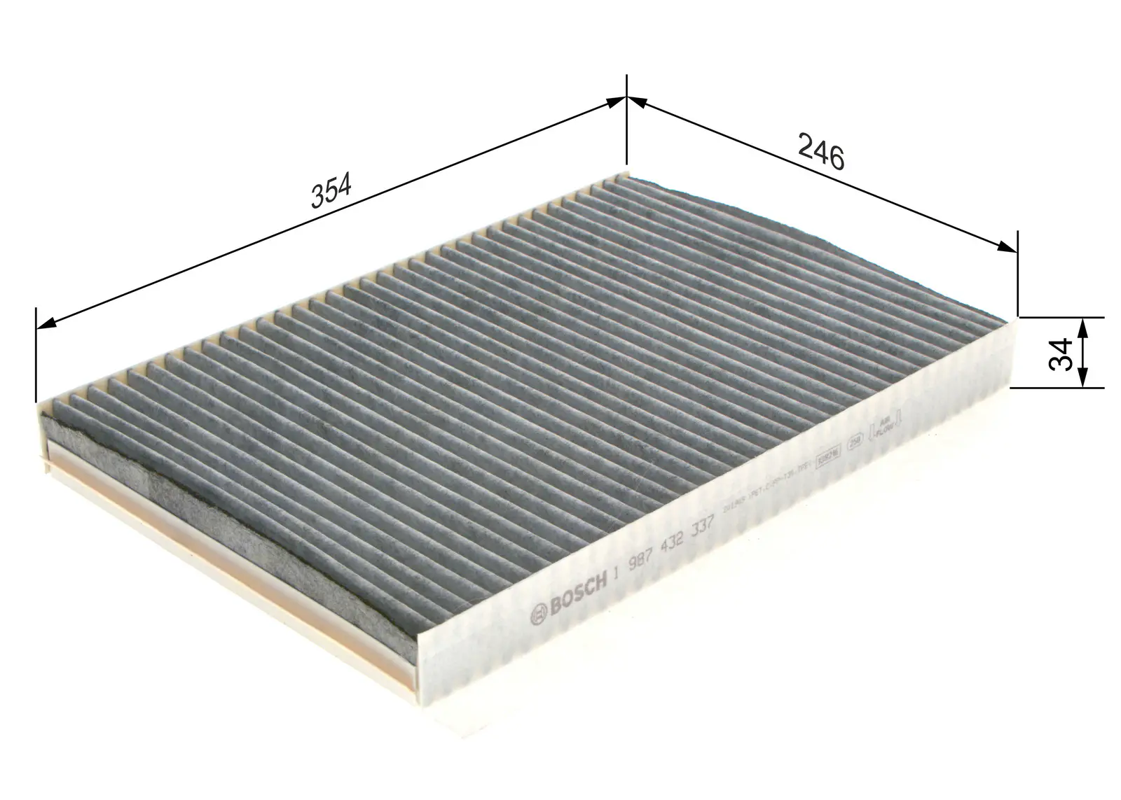 Mercedes W168 A M166 Allergen Pollen Filter | BOSCH 1987432337