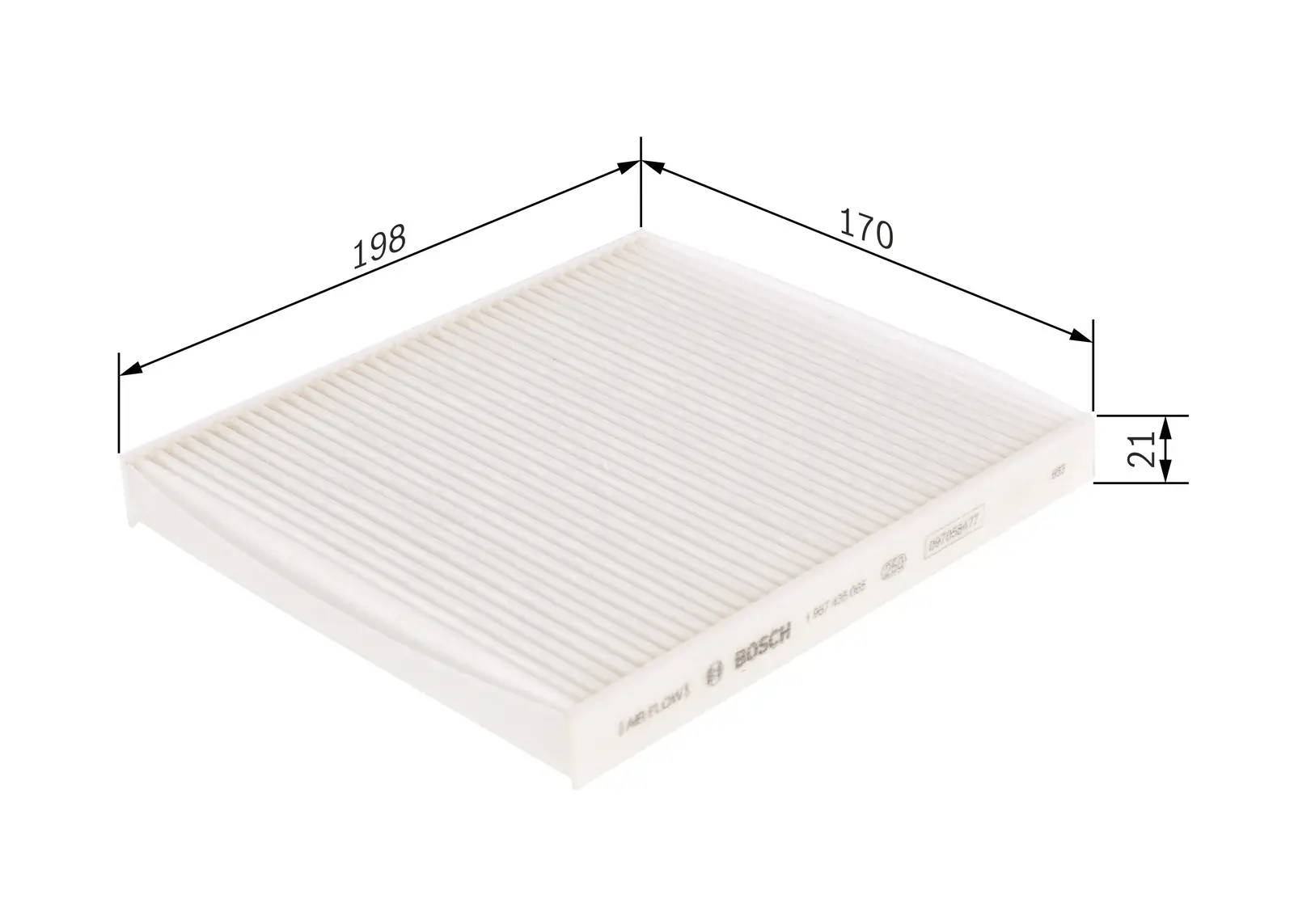 BMW E72 ActiveHybrid X6 N63 Pollen Filter | BOSCH 1987435065
