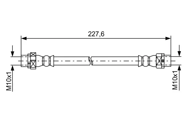 BMW E72 ActiveHybrid X6 Inner Brake Hose Rear | BOSCH 1987481582