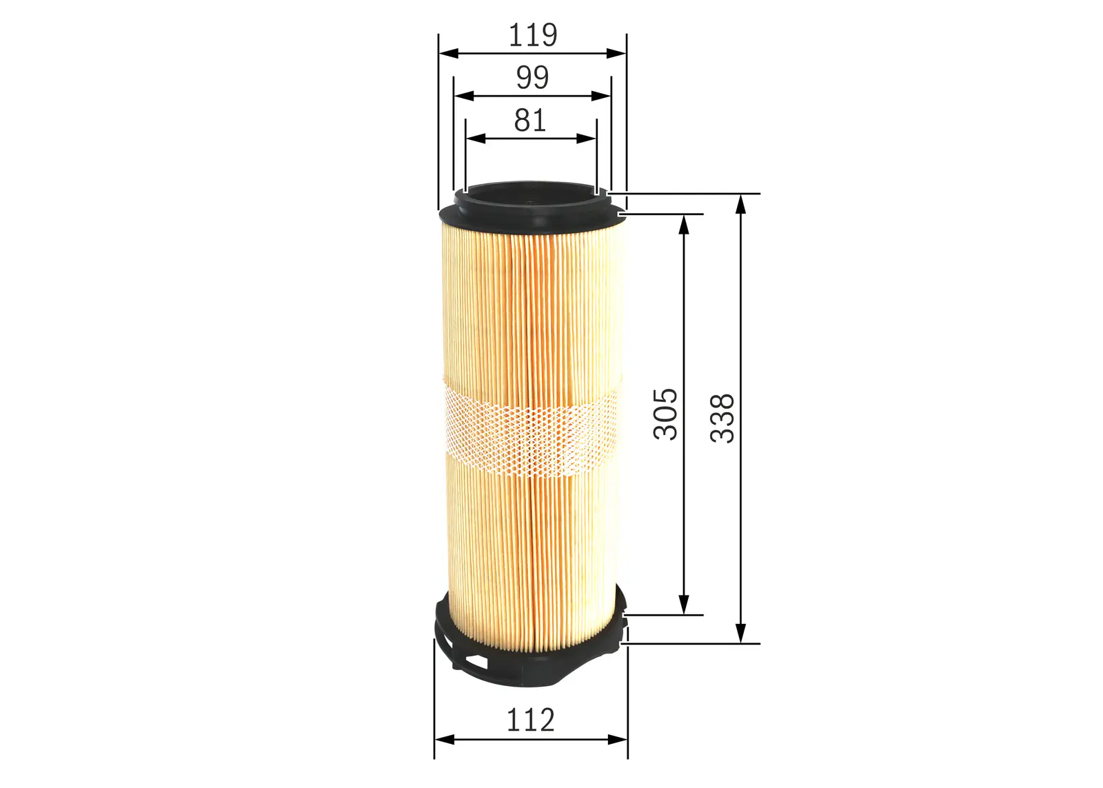 Mercedes W204 C 220CDI OM646 Air Filter | BOSCH F026400214