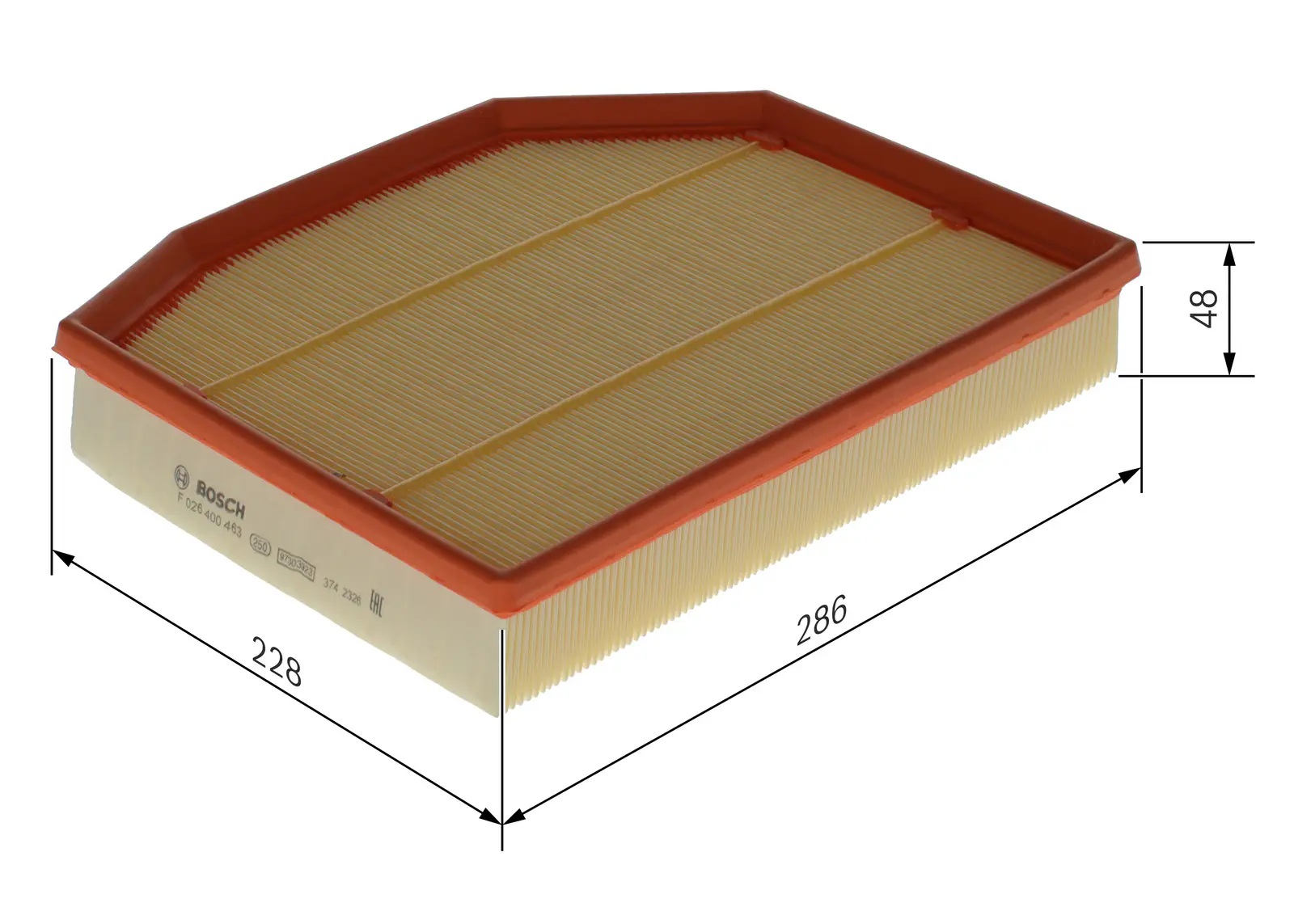 BMW E86 Z4 3.0si N52 Air Filter | BOSCH F026400463