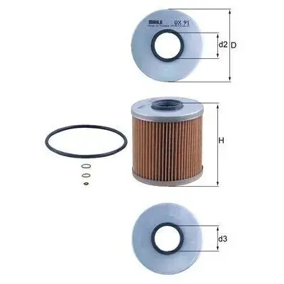 BMW 3 Series E36 318i M43 Oil Filter | MAHLE OX 91D BMW 3 Se