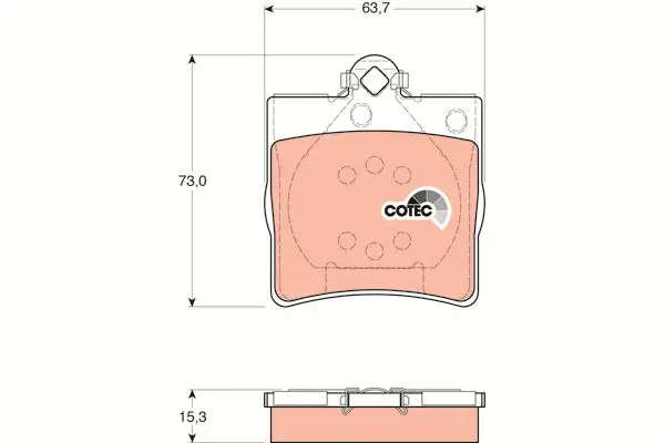 Mercedes W210 E 240 M112 Rear Brake Pads | TRW GDB1335