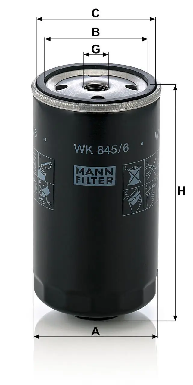 BMW 5 Series E39 530d M57 Fuel Filter | MANN WK 845/6