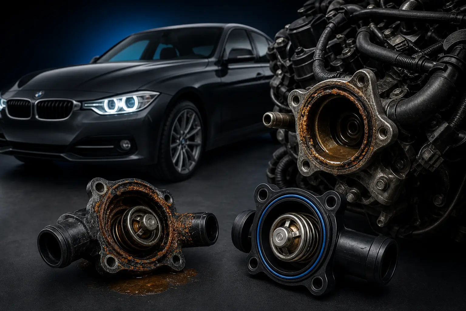 BMW F30 Su Eksiltme Sorunu: Termostat Su Flanşı Arızası ve Çözümü