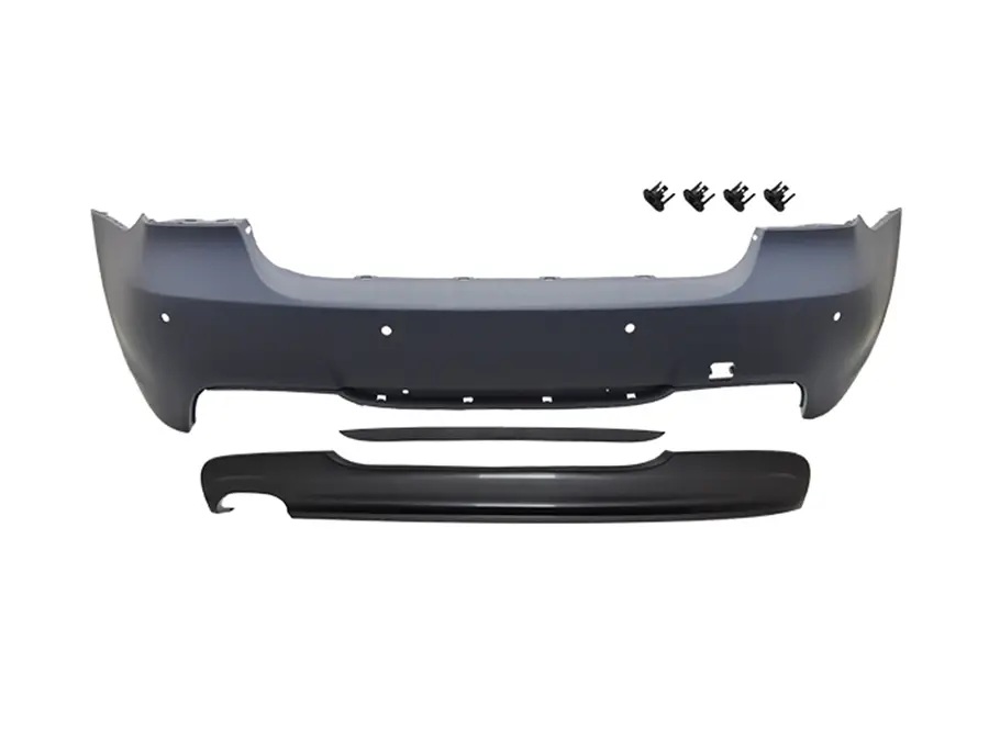 BMW 3 Serisi E90 2004-2012 M-Tech Komple Tampon Arka PDC'li Çift Egzoz Çıkışlı | WENDER BA51128041139S1
