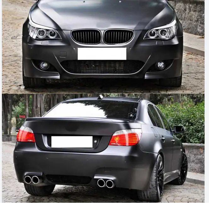 BMW 5 Serisi E60 2001-2010 M5-STYLE Gövde Kiti Far Yıkamalı Sis Delikli Çift Egzoz Çıkışlı Marşpiyeli | WENDER BA0602105