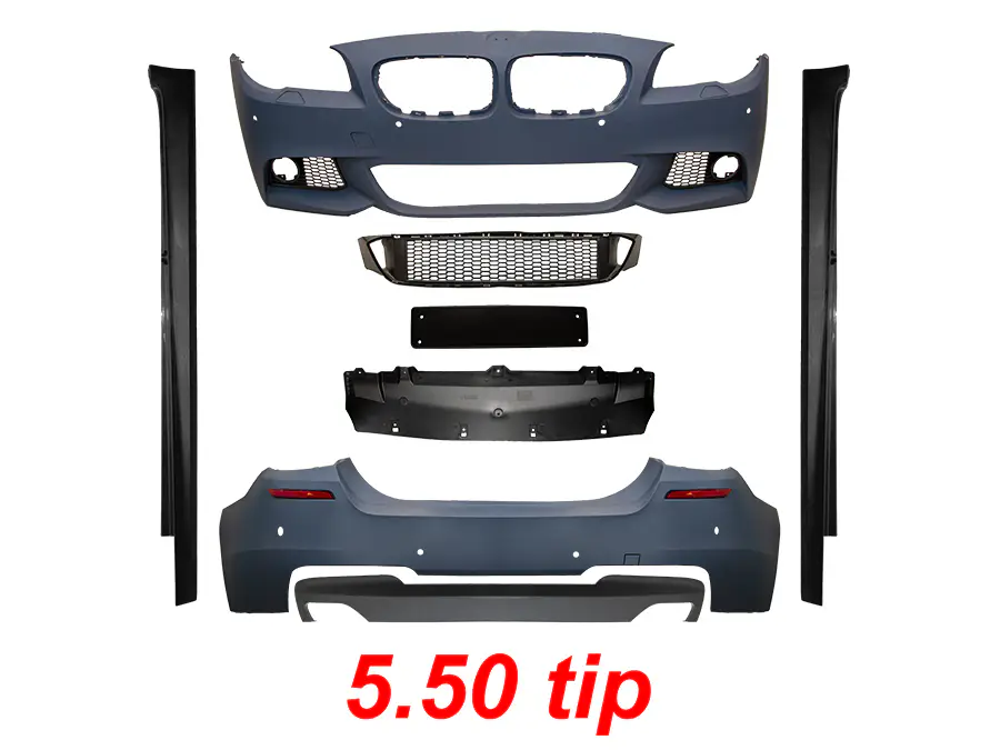 BMW 5 Serisi F10 2009-2016 M-Tech- 550i Gövde Kiti Far Yıkamalı PDC'li Ön/Arka Çift Egzoz Çıkışlı Marşpiyeli | WENDER BA0102106