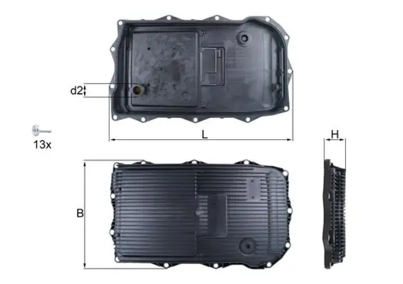 BMW X6 Serisi G06 B57 Otomatik Şanzıman Yağ Filtresi | MAHLE HX 184KIT