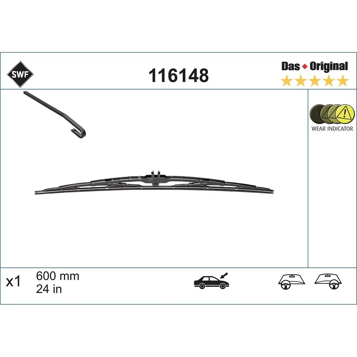 Mercedes E Serisi W124 Silecek 600 mm BMW 5 Serisi Mercedes Sprinter LT Yt | SWF 116148