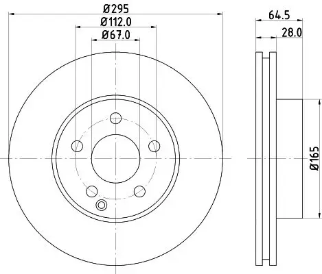Mercedes E Serisi W212 Fren Diski Havalı Ön | HELLA 8DD 355 114-201