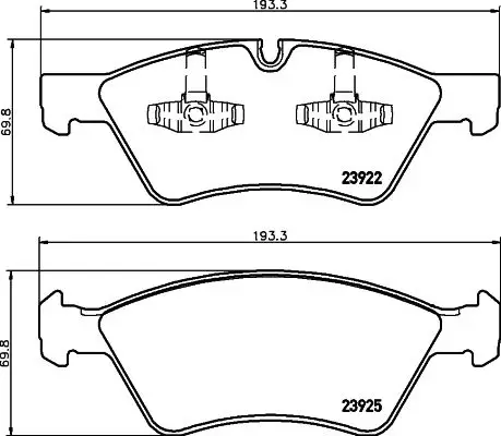 Mercedes ML Serisi W164 Fren Balatası Arka | HELLA 8DB 355 012-011
