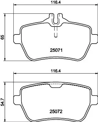 Mercedes S Serisi W222 Fren Balatası Arka | HELLA 8DB 355 021-511