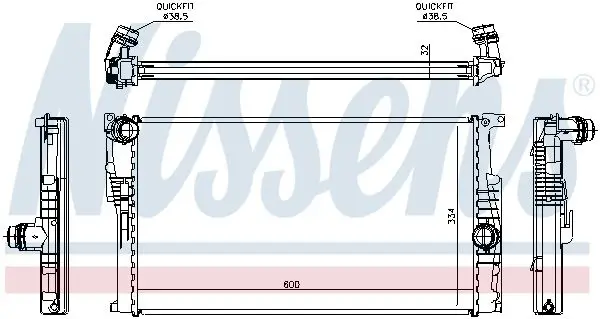 BMW 3 Serisi F30 2012-2018 Su Radyatörü Otomatik | NISSENS 60816