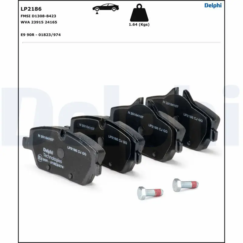 BMW 3 Serisi E90 2004-2012 Fren Balatası Ön | DELPHI LP2186