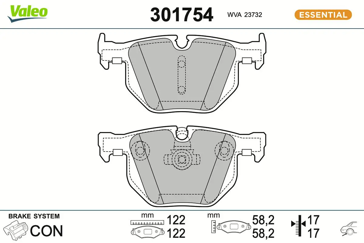 BMW 6 Serisi E63 2003-2010 Fren Balatası Arka | VALEO 670754