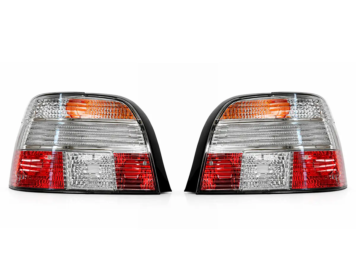 BMW 5 Series E39 1996-2003 Complete Tail Light Set; Crystal Smoke Turn Signal 1996-00 | WENDER BA0391313