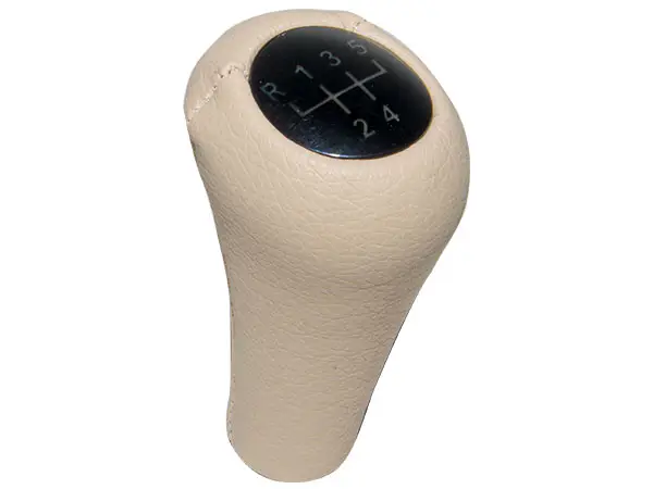 BMW 5 Series E34 Gear Knob -5 Forward- Manual Gearbox Beige Synthetic Leather Illuminated | WENDER BA25119069519BG