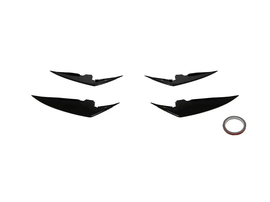 BMW 3 Series G20 2018- Bumper Blade Front (Set) Lower; Piano-Black (OEM Plastic) -///M-Sport- 2022- | WENDER BA51195A4B371