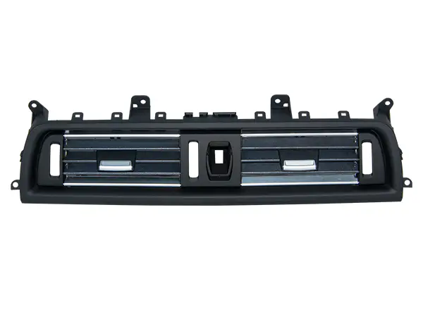 BMW 5 Series F10 LCI A/C Heater Grille Front Medium Half-Chrome Trim Black | WENDER BA64229209137