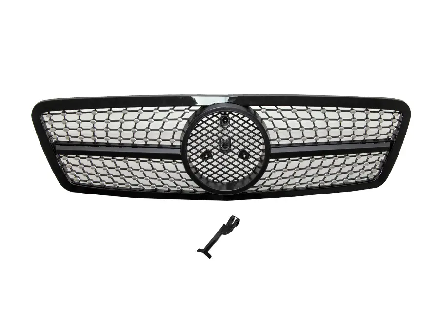 Mercedes C Series W203 2000-2006 Grille Silver Black -Diamond | WENDER MA2033168