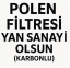 Polen filtresi yan sanayi (Karbonlu)
