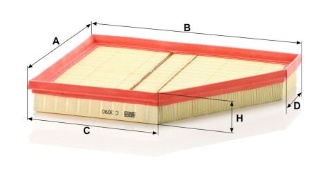 BMW X5 E70 4.8i N62 Hava Filtresi | MANN C 3090