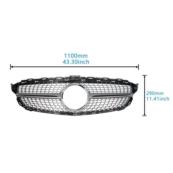Mercedes W205 2015-2018 Diamond Krom Panjur