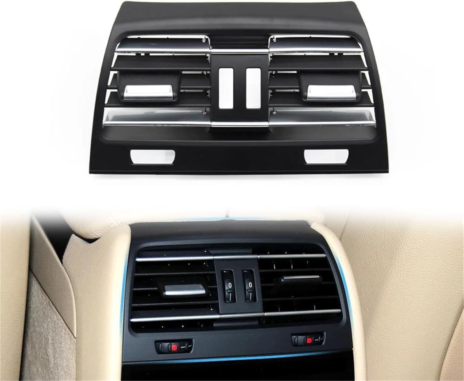GKL 340017 | Bmw 7 Serisi F01 2009-2015 Klima Kalorifer Izgarası Arka Orta Kromlu