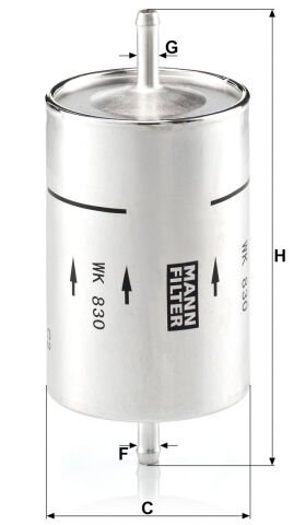 BMW 3 Serisi E36 320i M50 Yakıt Filtresi | MANN WK 830