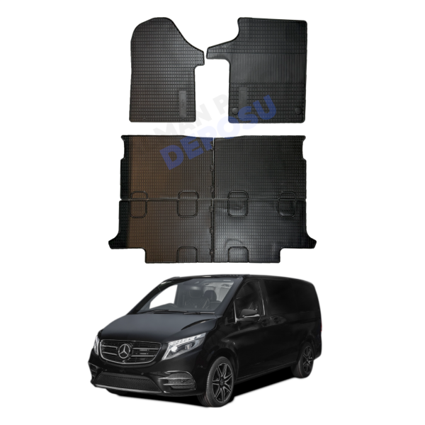 Mercedes W447 Lastik Paspas Siyah 6 Parça Koku Yapmaz Orijinal Kesim Schönek