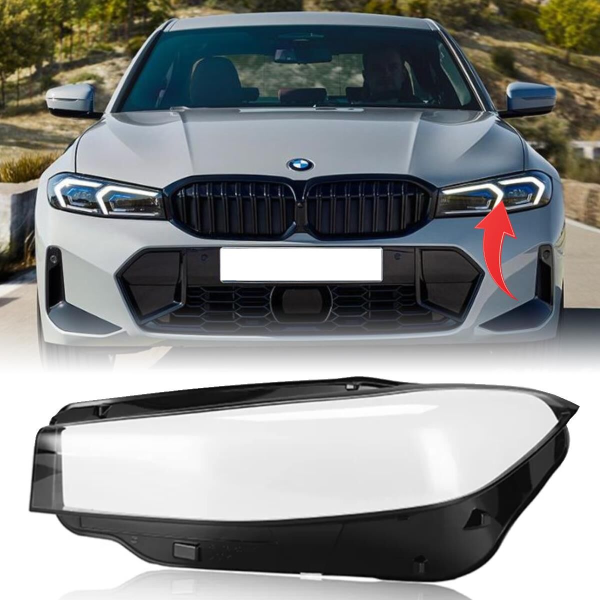 GKL 343395 | Bmw 3 Serisi G20 2018- Far Camı Sol