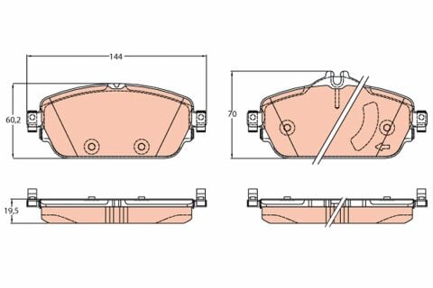 Mercedes C Serisi W205 C 200 BlueTEC M274 Ön Fren Balatası | TRW GDB2070