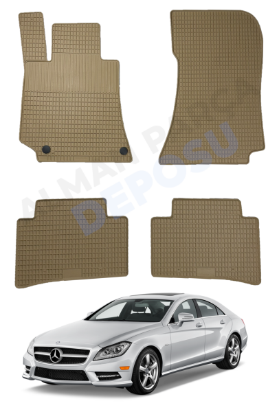 Mercedes CLS Serisi 2011-2017 W218 Lastik Paspas Bej Koku Yapmaz Orijinal Kesim Schönek