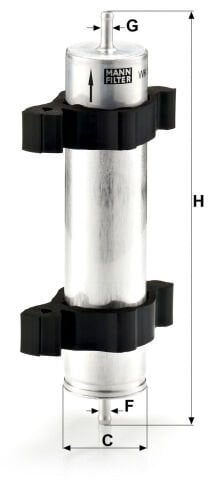 BMW 3 Serisi E46 320 d/Cd (Turbodiesel) M47 Yakıt Filtresi | MANN WK 521/2