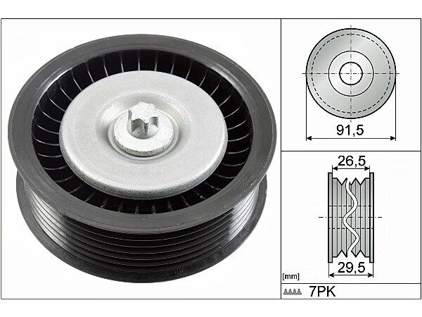 Mercedes M Serisi W166 ML 350 CDI BlueTEC V Kayış Gergi Rulmanı | INA 532 0808 10