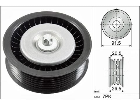 Mercedes M Serisi W166 ML 350 CDI BlueTEC V Kayış Gergi Rulmanı | INA 532 0808 10
