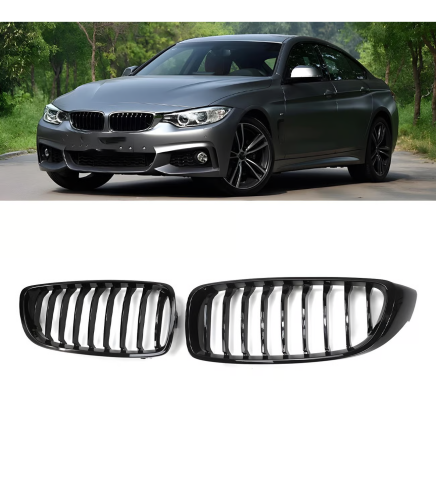 BMW 4 Serisi F32 Ön Panjur Takımı Piano Black