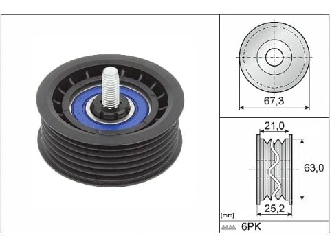 Mercedes S Serisi W221 S 500 BlueEFFICIENCY V Kayış Gergi Rulmanı | INA 532 0906 10