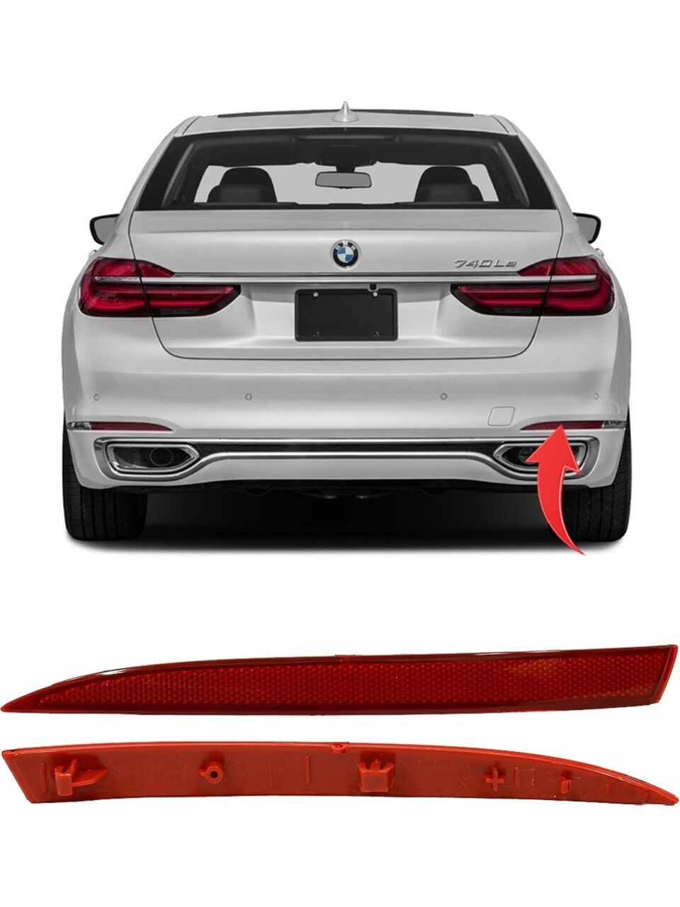 GKL 340375 | Bmw 7 Serisi G11 2016-2022 Reflektör Arka Tampon Sağ