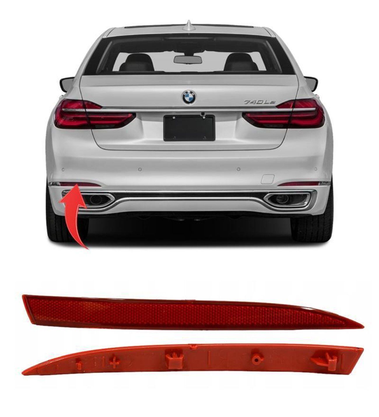 GKL 340374 | Bmw 7 Serisi G11 2016-2022 Reflektör Arka Tampon Sol