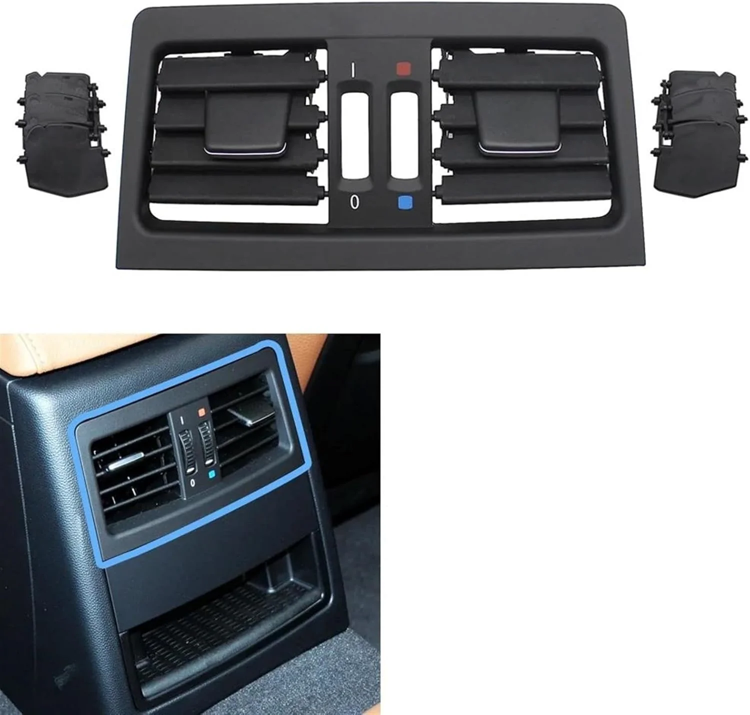 BMW 3 Serisi E90 Arka Kalorifer Izgarası Siyah | ITHAL 64227210639