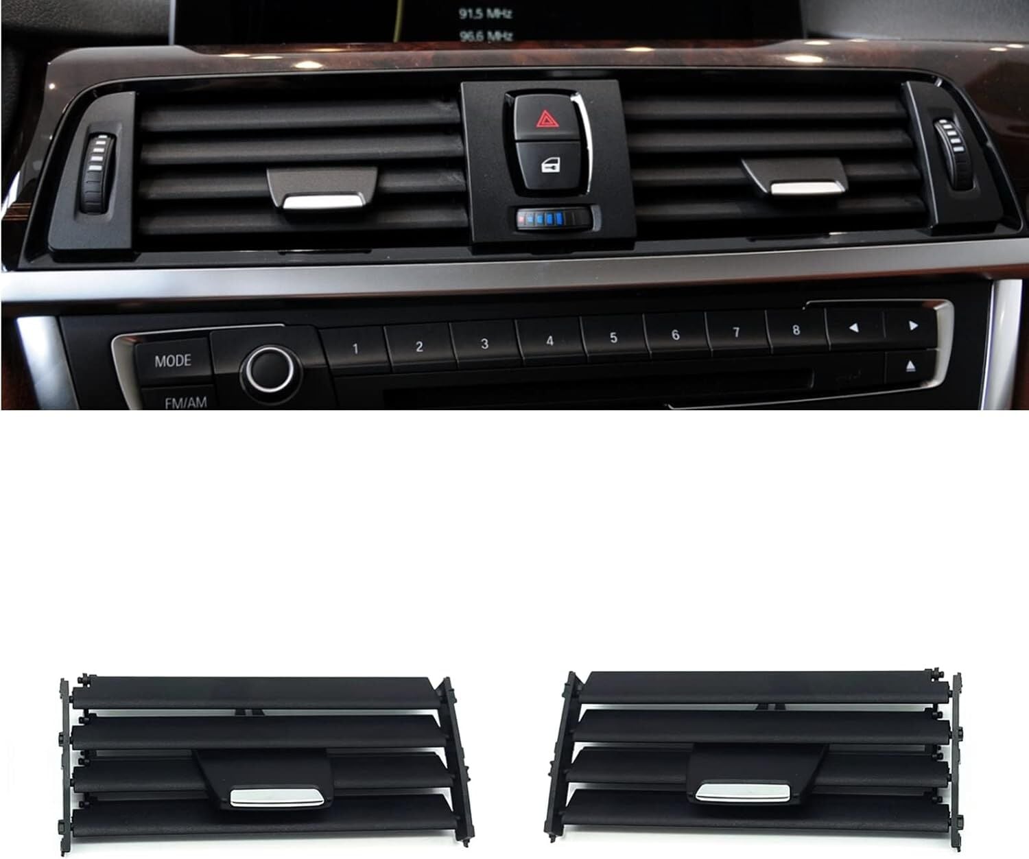 BMW 3 Serisi F30 Ön Orta Kalorifer Izgarası Siyah | ITHAL 64229218552